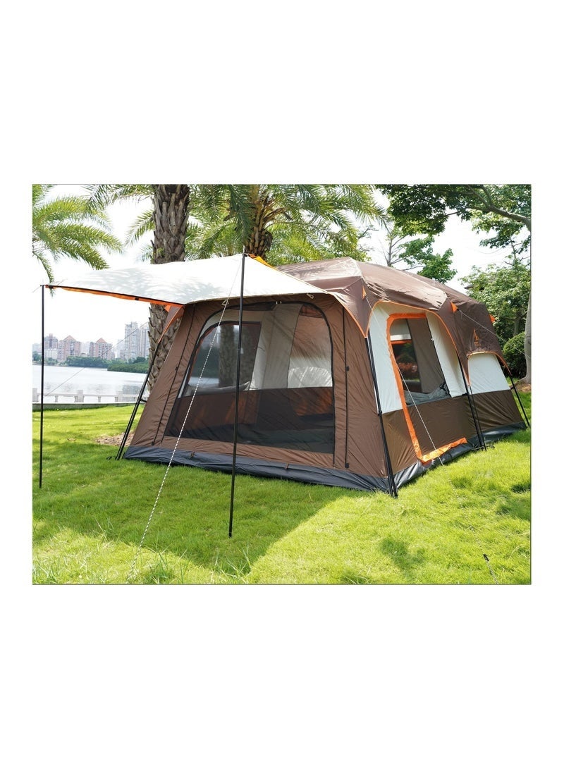 Arabest Camping Tent, Extra Large Tent 8-12 Person Family Cabin Tent, Double Layer Waterproof, 3 Doors and 3 Windows with Mesh, Big Tent for Camping, Outdoor, Picnic, Family, Friends Gathering - Image 4